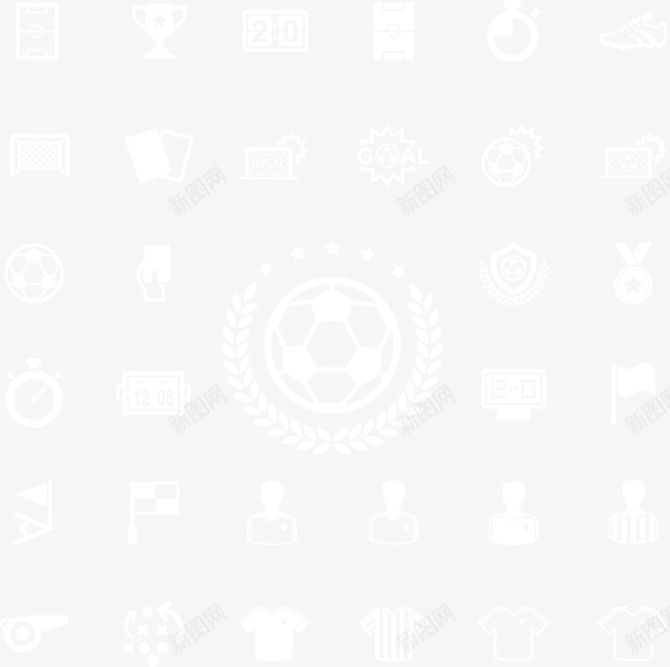 欧洲杯小图标矢量图eps_新图网 https://ixintu.com 图标 圆形 欧洲杯 白色 矢量图