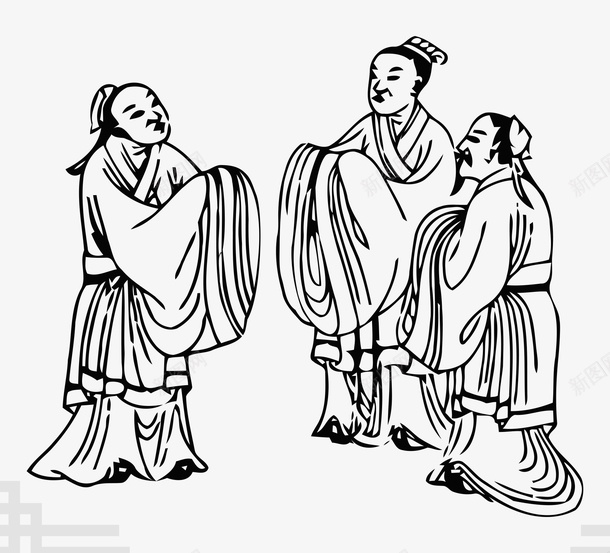 九月十日教师节孔夫子 古代 孔夫子 教学 教师节 简笔画 老师