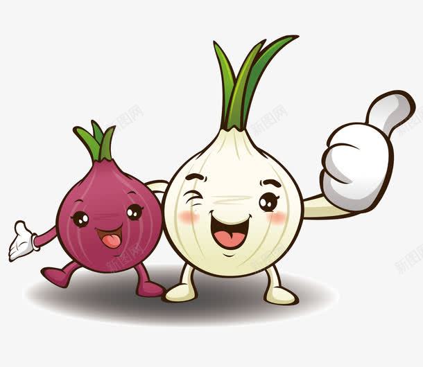 点赞的大蒜png免抠素材_新图网 https://ixintu.com 卡通 大蒜 水果蔬菜 洋葱 矢量素材 蔬菜
