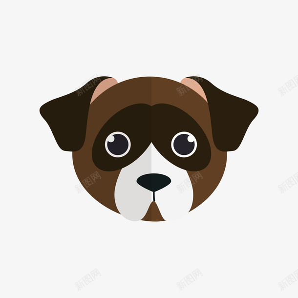 黑色可爱的小狗脑袋png免抠素材_新图网 https://ixintu.com 动漫动画 动物 卡通手绘 宠物 小狗 狗头 装饰图