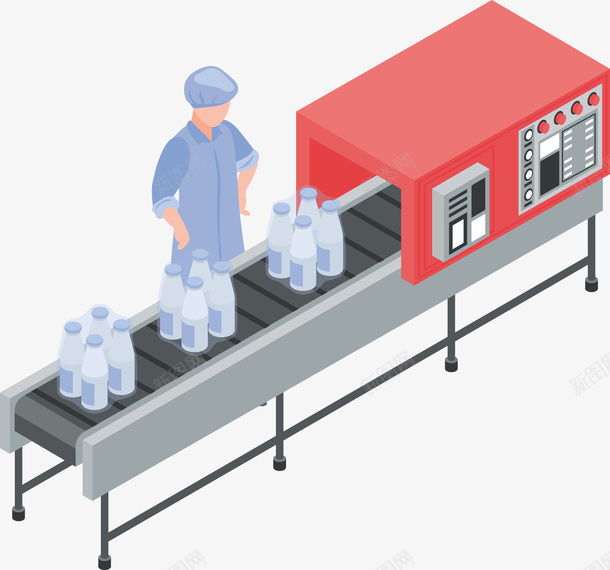 牛奶制造生产线png免抠素材_新图网 https://ixintu.com 制造PNG 牛奶 牛奶制造 生产牛奶 生产线 矢量牛奶