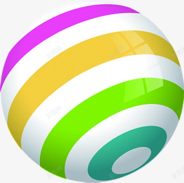 条纹彩球png免抠素材_新图网 https://ixintu.com 彩球 条纹 素材