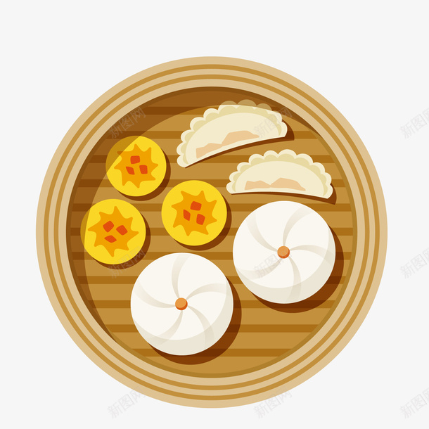 卡通蒸笼里的食物俯视图png免抠素材_新图网 https://ixintu.com 517吃货节 俯视图 包子 包子女孩 卡通 蒸笼里的食物