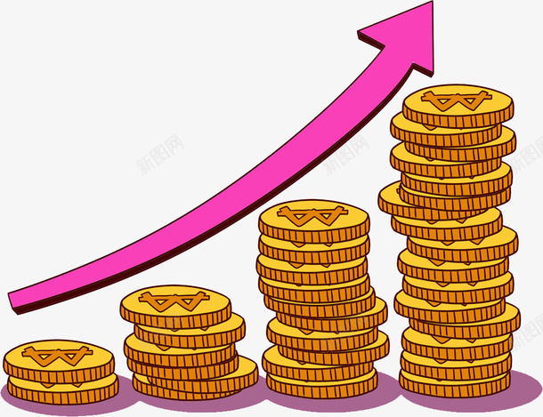 摞着的金币png免抠素材_新图网 https://ixintu.com 上升 上升趋势 上市 企业 卡通 增长 指标 插图 理财 箭头 箭头涨价 财富 金币 金融