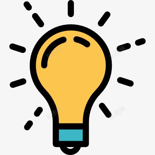 思想图标png_新图网 https://ixintu.com 发明 技术 杂 灯泡 照明 理念 电