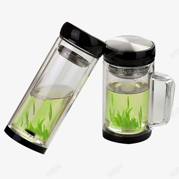 泡茶把手玻璃杯png免抠素材_新图网 https://ixintu.com 保温茶杯 双层茶杯 商务茶水杯 水杯 水杯海报 泡茶水杯 玻璃保温杯