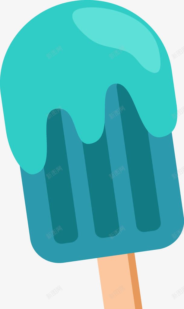蓝色卡通冰淇淋图标png_新图网 https://ixintu.com 冰棒 冰淇凌 冰淇淋简笔画 手绘冰淇凌 手绘雪糕 手绘食物 矢量雪糕 美食 雪糕 雪糕图标 食物
