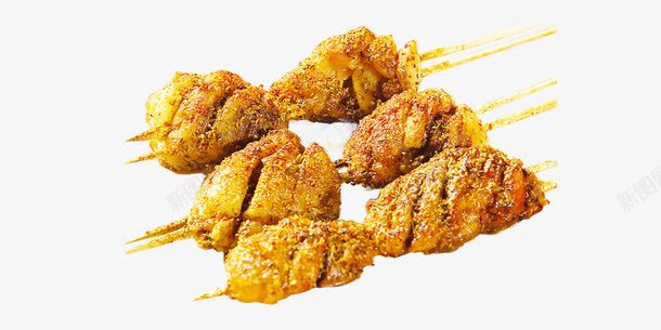 烧烤面筋psd免抠素材_新图网 https://ixintu.com 夜宵 小吃 烧烤 美食 食物