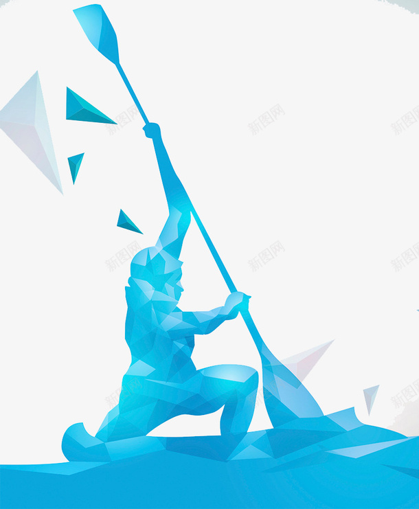皮划艇psd免抠素材_新图网 https://ixintu.com 时尚 水上运动 潮流 皮划艇 皮划艇海报 蓝色方块