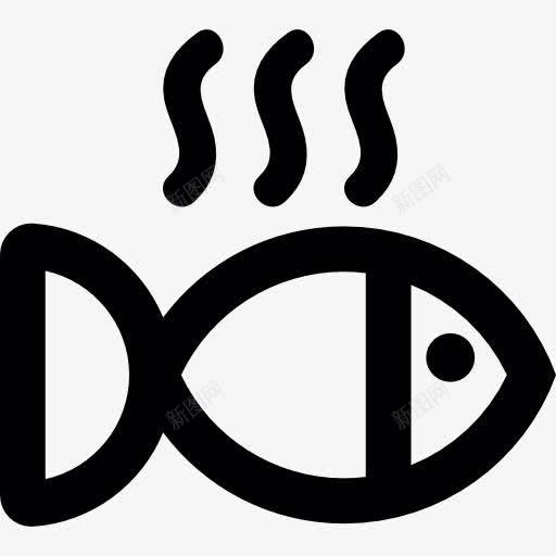 温泉鱼图标png_新图网 https://ixintu.com 动物 海洋生物 热 蒸汽 轮廓 食品 鱼类