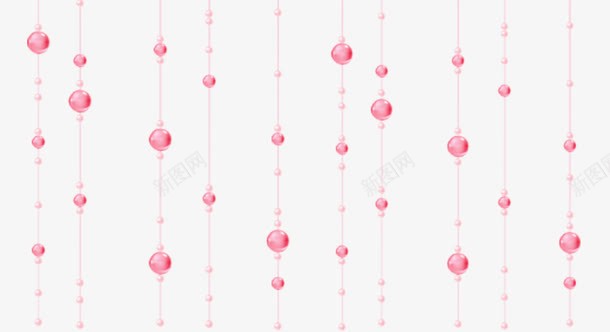 粉色珠帘png免抠素材_新图网 https://ixintu.com 珍珠 珠子 珠帘 粉色 门帘