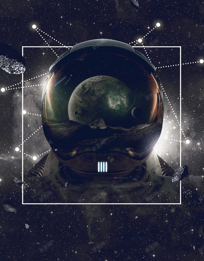 太空宇航员科技海报psd设计背景_新图网 https://ixintu.com 几何 商务 太空 宇航员 科幻 科技 科技感 科技风 高科技