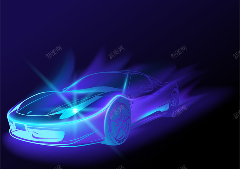 幻影飞驰跑车矢量背景图eps设计背景_新图网 https://ixintu.com 光效 光晕 幻影 炫酷 矢量 矢量图 背景图 蓝色 跑车 飞驰