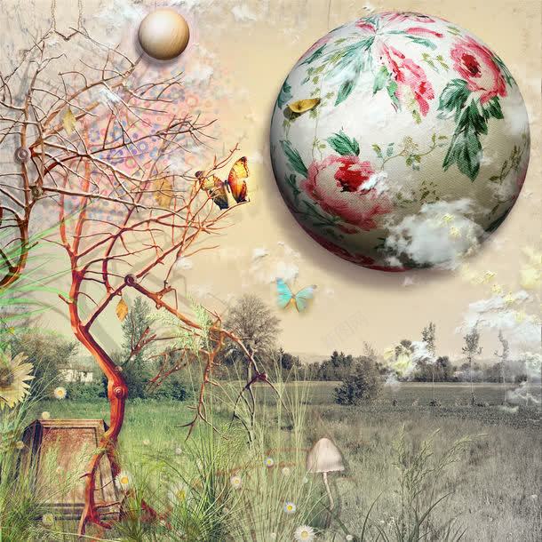 太空星球树木背景jpg设计背景_新图网 https://ixintu.com 创意抽象背景 图片素材 太空宇宙 太空星球树木背景图片 太空星球树木背景图片素材下载 底纹背景 怀旧背景 星球 树木 球体 背景底纹 背景花边 蝴蝶