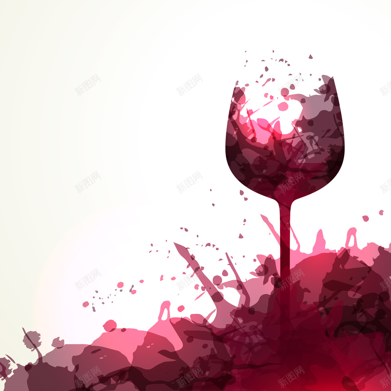 葡萄酒色斑的背景jpg设计背景_新图网 https://ixintu.com 卡通 手绘 白色 矢量 童趣 背景喜欢 葡萄酒 酒杯