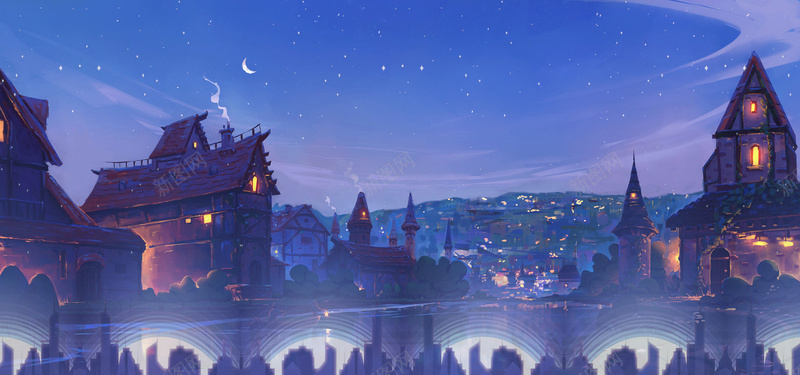 卡通蓝色游戏梦幻仙侠仙侠背景psd设计背景_新图网 https://ixintu.com 仙侠 仙侠背景 卡通 城堡 梦幻 梦幻星空 游戏 蓝色