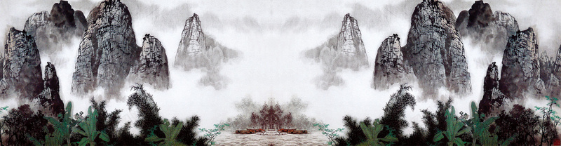 中国风水墨山脉名片背景bannerpsd设计背景_新图网 https://ixintu.com banner 中国风 名片 山脉 水墨 海报banner 背景