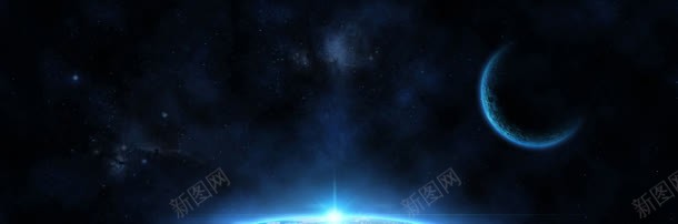 宇宙星空月球背景bannerjpg设计背景_新图网 https://ixintu.com banner 宇宙 星空 月球 背景