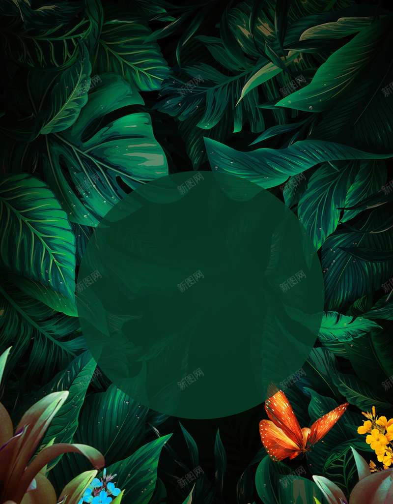 夏日森意森林促销海报psd设计背景_新图网 https://ixintu.com 促销 促销海报 创意 创意海报 夏日 夏日海报 服装 森意 森林 森林背景 植物 绿色 魅力