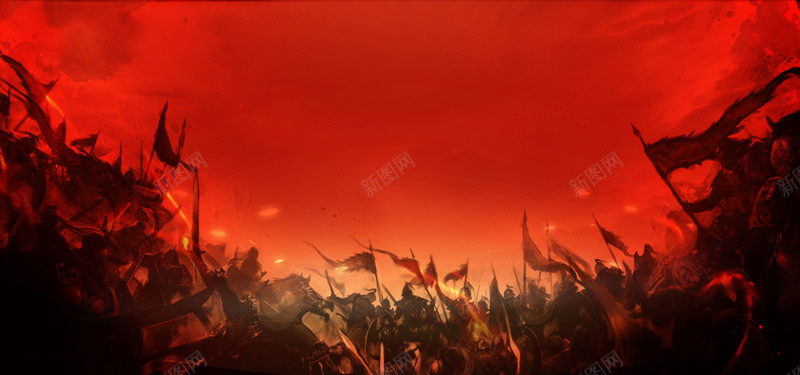 红色淘宝天猫背景jpg设计背景_新图网 https://ixintu.com 三国 三国风 商务 战争 海报banner 游戏 男装 红色 背景