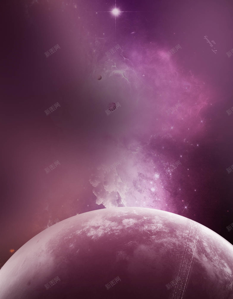 星球光束H5背景jpg设计背景_新图网 https://ixintu.com H5背景 app引导页 h5 h5背景 恒星 手机壁纸 星星 星球 紫色天空 紫色星空