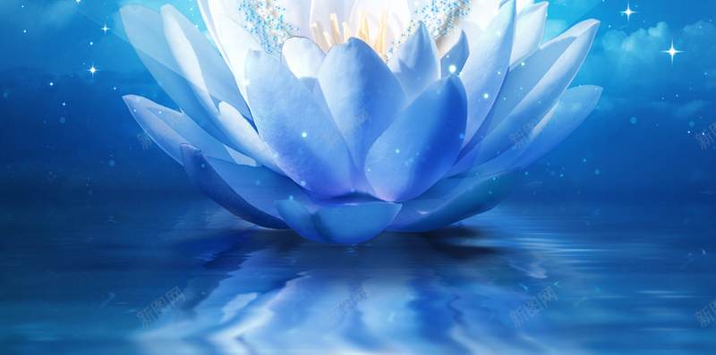 微商产品展示H5背景psd源文件psd设计背景_新图网 https://ixintu.com H5背景 h5 psd下载 产品 光效 展示背景 微商 星光 星空 梦幻 水面 莲花 蓝色 补水