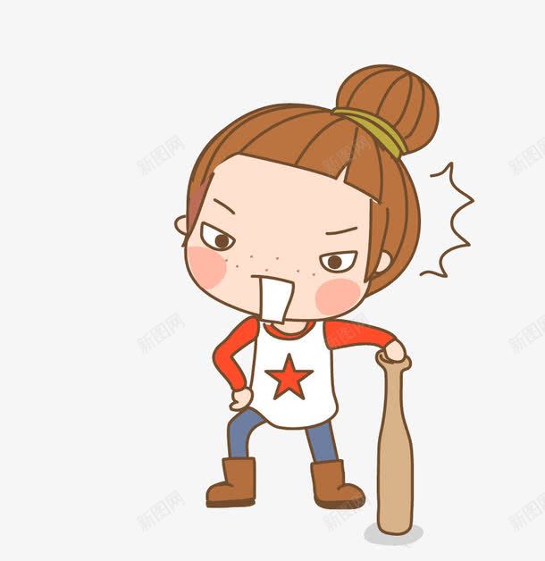 女孩生气愤怒抓狂表情png免抠素材_新图网 https://ixintu.com 愤怒 打人 抓狂表情 生气 表情
