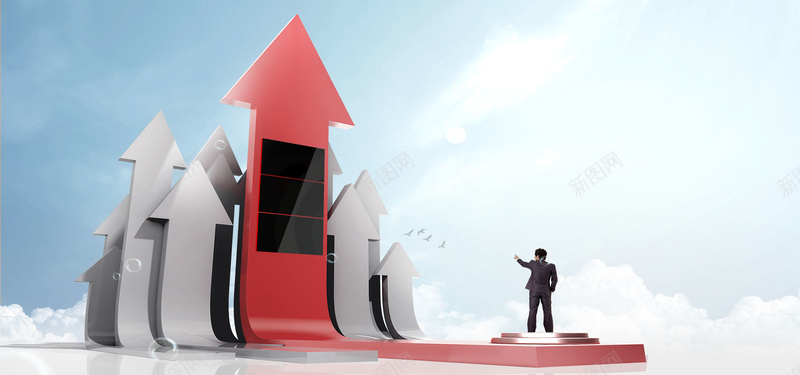 企业大气红色海报背景psd设计背景_新图网 https://ixintu.com 上涨 业务 业绩 人才 人物 向上 提升 效率 海报 科技 素材 股市 背景 设计