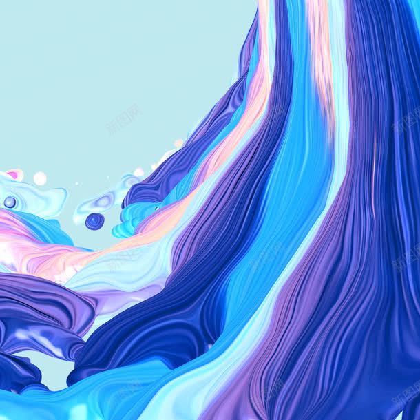 手绘海浪大屏背景jpg设计背景_新图网 https://ixintu.com 插画海浪 海浪 背景