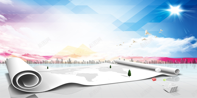 画卷创意创建文明城市展板背景psd设计背景_新图网 https://ixintu.com 共建文明 卫生城市 和谐社会 城市背景 开心 提倡文明 文明城市 海报背景 画卷 科技感 绿色环保