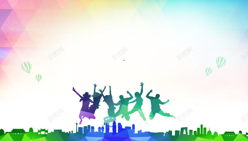 比赛候场处展板背景psd设计背景_新图网 https://ixintu.com psd 人物剪影 候场 候场处图片下载 几何 创业 创新 城市 比赛 白色