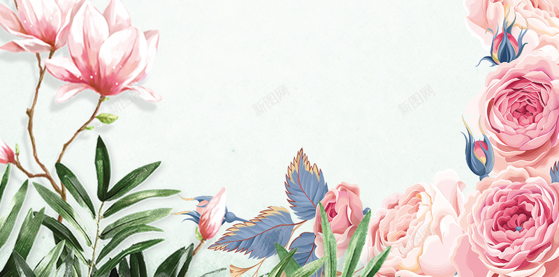 纹理质感小清新海报背景psd设计背景_新图网 https://ixintu.com 企业文化 会场展架 宣传单册 广告标志 插图插画 杂志封面 花朵 高端