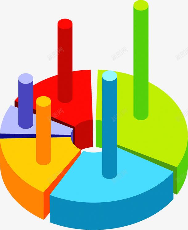 商务信息图表示意图png免抠素材_新图网 https://ixintu.com PPT 信息 商务 图表 多彩 柱形 步骤 流程 示意图 立体 统计 说明 饼图