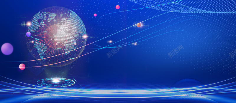 商务科技感背景图psd设计背景_新图网 https://ixintu.com 光效 商务 效果特效 球体 科技 质感球