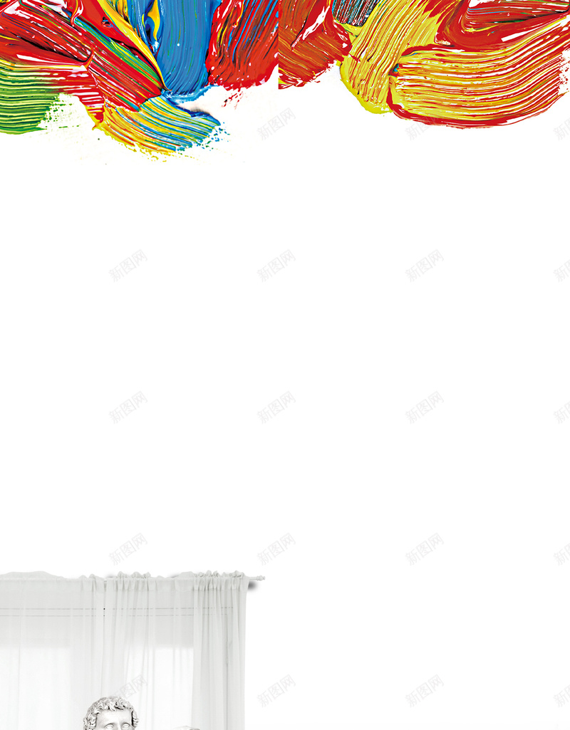 白色水彩艺术画室PSD分层H5背景psd设计背景_新图网 https://ixintu.com H5 PSD分层 教学 桌子 水彩 画室 白色 石膏像 素描 美术 背景素材 艺术 静物