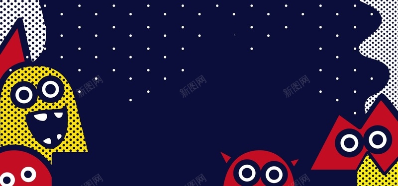 愚人节卡通童趣几何扁平蓝色bannerpsd设计背景_新图网 https://ixintu.com 4月1日 万圣节 促销 卡通 卡通小丑 幽灵 怪兽 愚人节 手绘 整蛊 淘宝 电商 童趣 蓝色背景