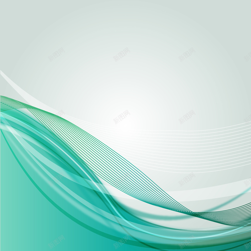 绿色线条波浪背景矢量图ai设计背景_新图网 https://ixintu.com 几何 扁平 波浪 渐变 线条 绿色 背景 矢量图