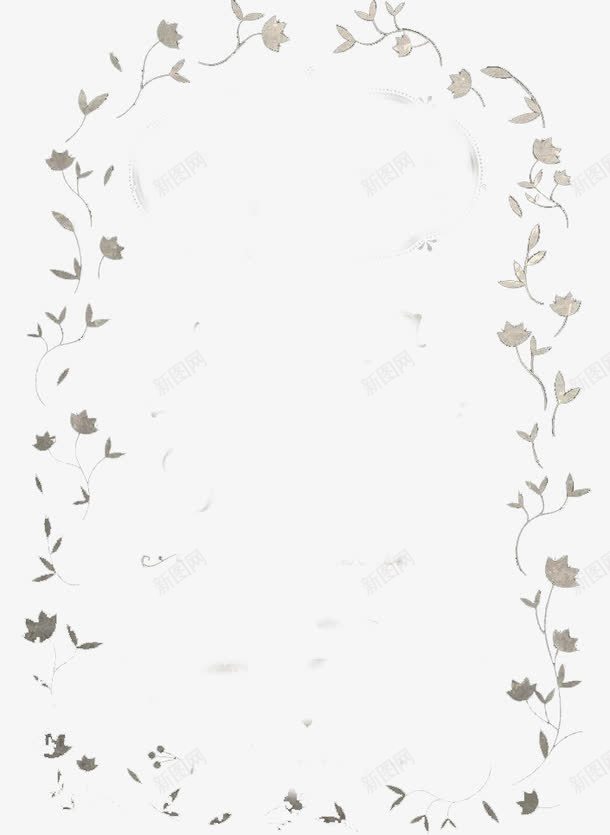 小清新简单花边装饰背景png免抠素材_新图网 https://ixintu.com 小清新 简单 花朵 边框