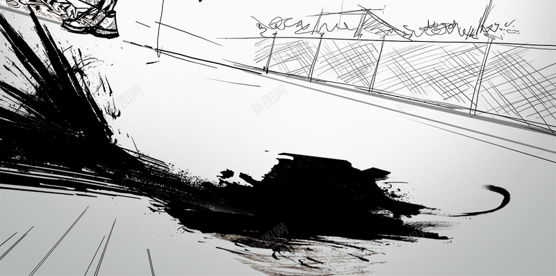 创意手绘黑色街头篮球H5背景psd设计背景_新图网 https://ixintu.com H5背景 创意 手绘 投篮 漫画 灌篮 灰色 篮球 线条 街头篮球