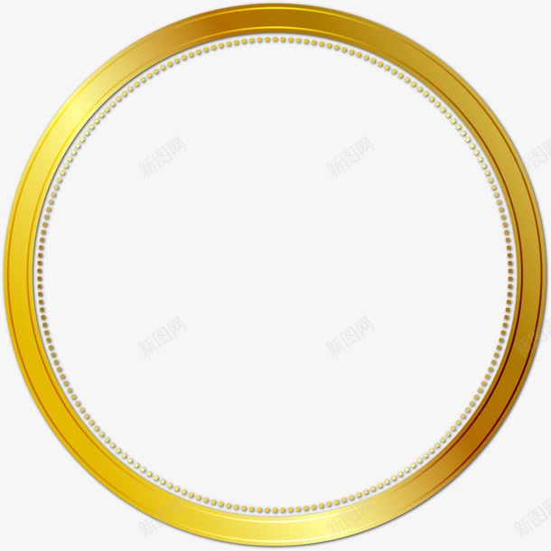 手绘金色圆环png免抠素材_新图网 https://ixintu.com 奢华 手绘 金色圆环
