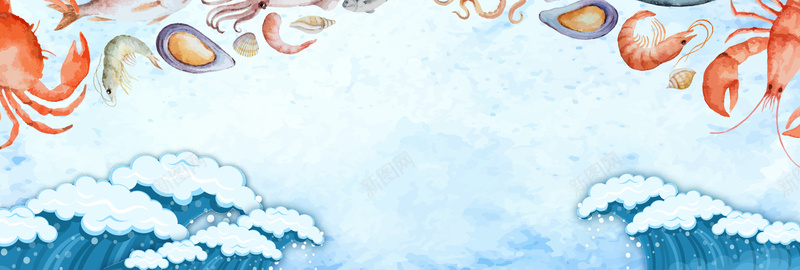蓝色海浪龙虾螃蟹海鲜美食开渔季psd高清背景_新图网 https://ixintu.com banner 开渔季 海报 海浪 海鲜 淘宝 电商 美食 蓝色 螃蟹 龙虾