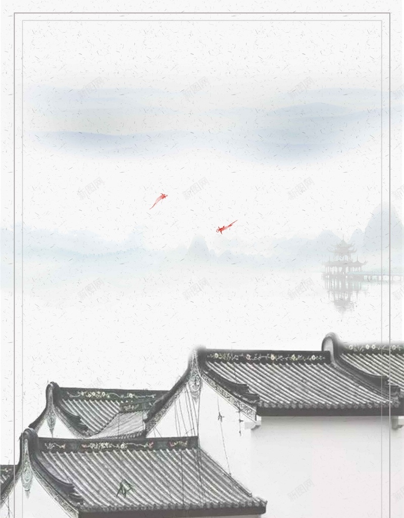 魅力江南灰色水墨中国风宣传背景psd设计背景_新图网 https://ixintu.com 中国风 传统 复古 宣传背景 建筑 水墨 灰色背景 简约背景 魅力江南