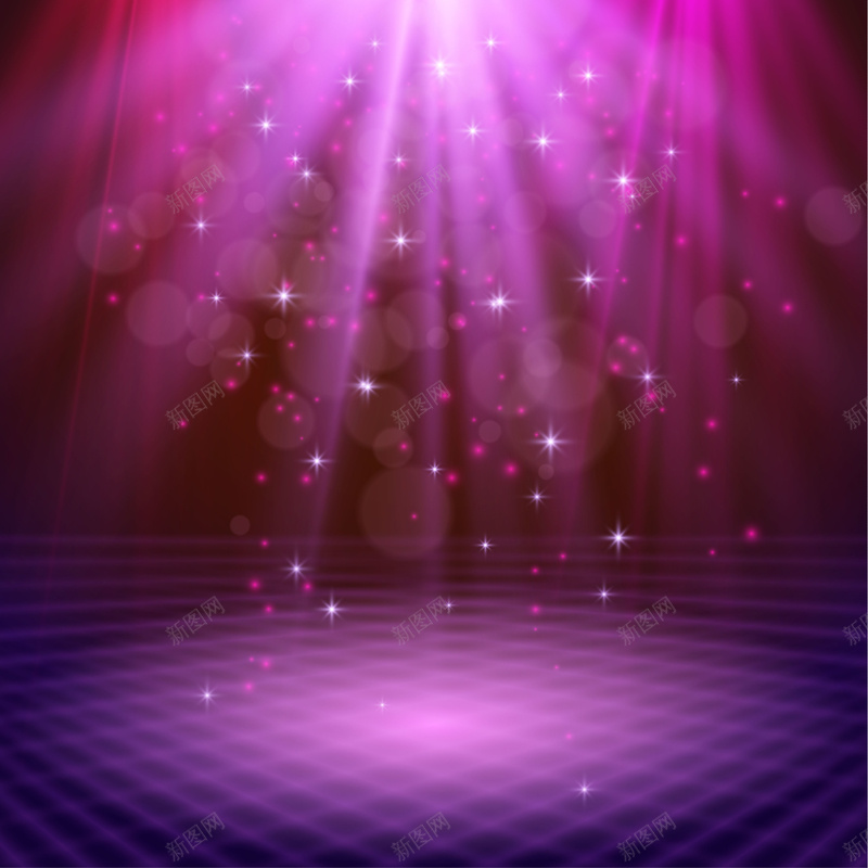 紫色梦幻灯光矢量背景eps设计背景_新图网 https://ixintu.com 光晕 梦幻 浪漫 灯光 矢量背景开心 紫色 聚焦 舞台 闪亮 矢量图