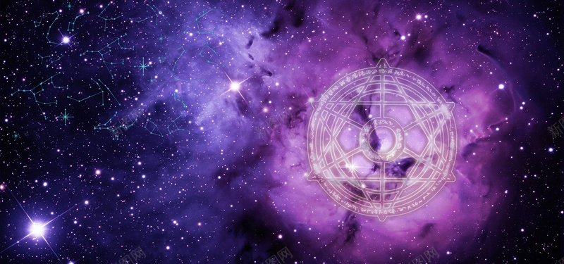 梦幻星座手链淘宝紫色海报背景psd设计背景_新图网 https://ixintu.com 冰蓝 星云 星座 星海 星空 星空地球 星际 海报banner 淘宝 科幻 科技
