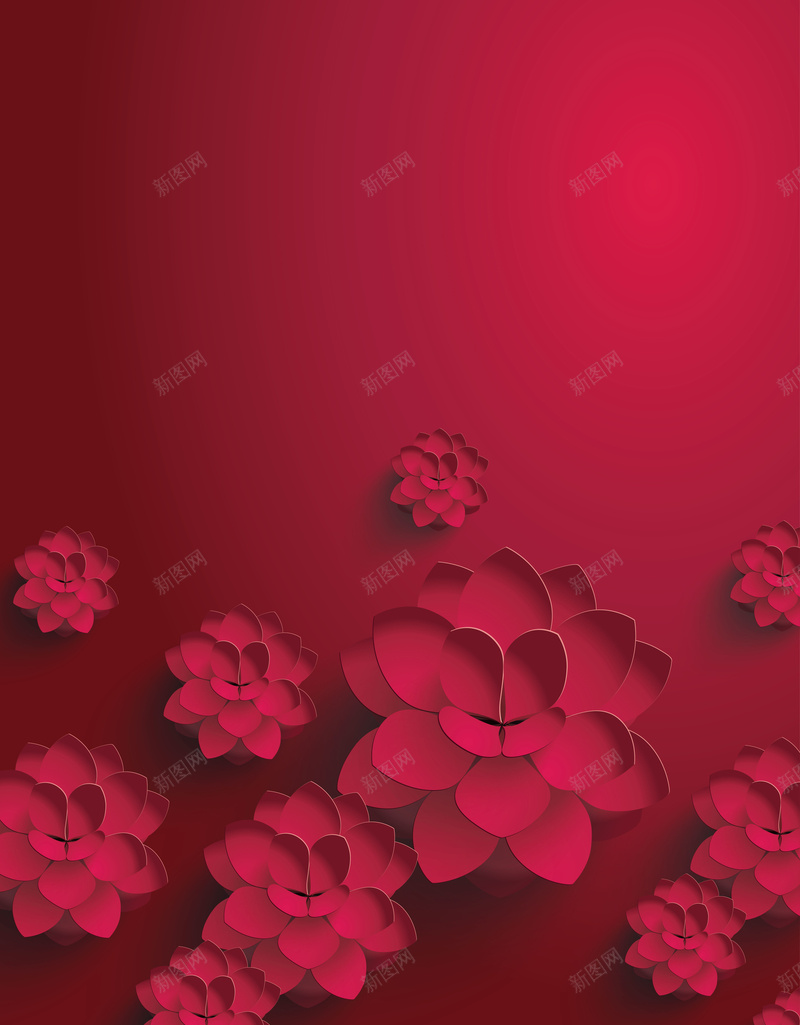 矢量中秋春节荷花莲花节日喜庆背景ai高清背景_新图网 https://ixintu.com 中秋 喜庆 春节 矢量红色 立体 纹理 背景 节日 荷花 莲花 质感 过年 矢量图