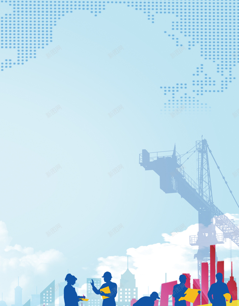 安全生产月宣传展板psd设计背景_新图网 https://ixintu.com 事故应急 企业安全生产 安全月 安全生产月 安全知识 工地 建筑 扁平化人物 蓝色