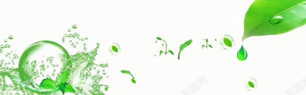 护肤品清新水珠背景bannerjpg设计背景_新图网 https://ixintu.com banner 护肤品 树叶 水珠 清新 背景