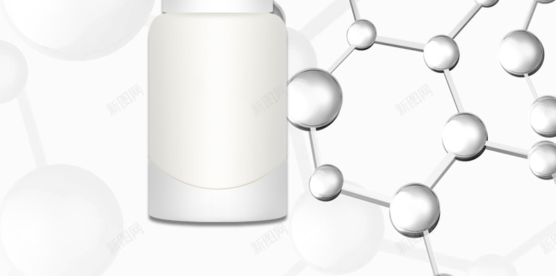 白色清新化妆品生物分子背景psd设计背景_新图网 https://ixintu.com 化妆品 护肤品 文艺 清新 生物分子 生物分子背景 白色 简约 美白