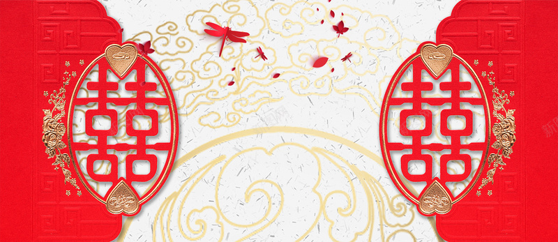 中式婚礼传统文艺背景psd设计背景_新图网 https://ixintu.com 中式婚礼 喜庆海报 喜结良缘 婚庆 婚庆海报 婚礼 婚礼迎宾 新 新郎新娘 炫光 百年好合 红色海报