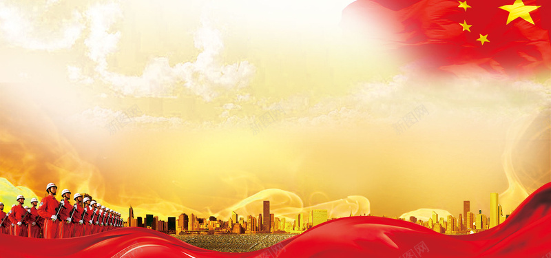 消防安全人人有责psd设计背景_新图网 https://ixintu.com 云朵 列队 国旗 安全教育 建筑物 消防 消防员 消除火灾隐患 绸缎 防火宣传栏